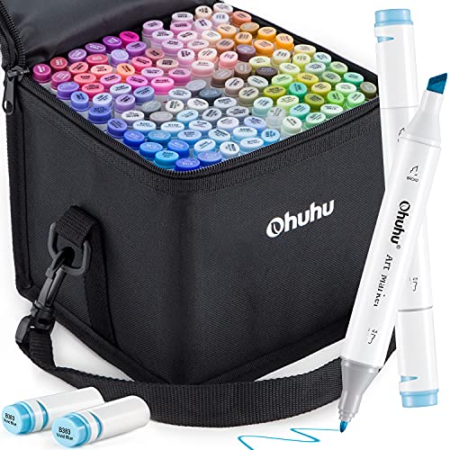 Ohuhu アルコールマーカー 120色 Amazon | Ohuhu マーカーペン 120色 コミック用 油性 アルコール
